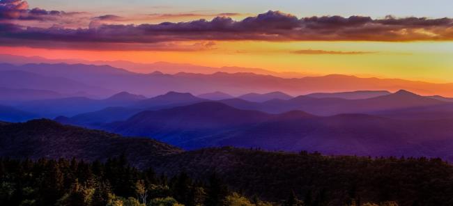 Blue Ridge Mountains sunrise