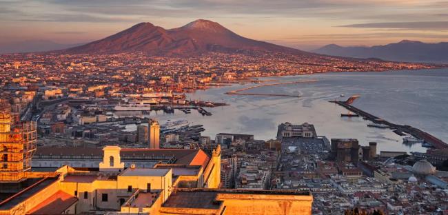 Mount Vesuvius aerial view