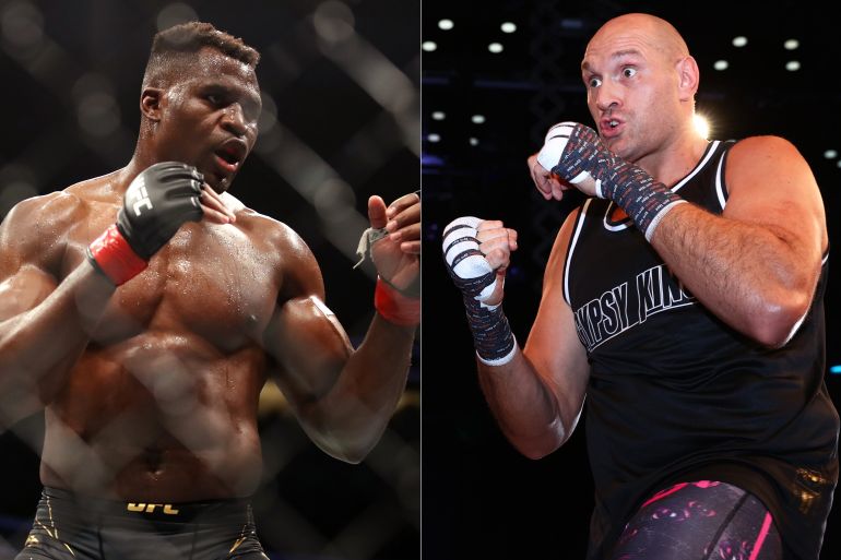 Francis Ngannou and Tyson Fury