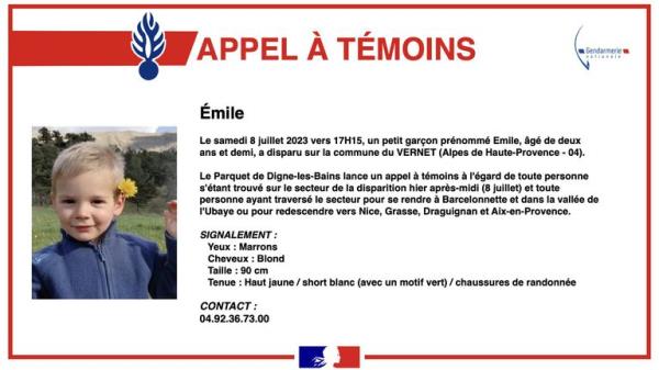 Missing French boy pic -  Emile released by French police
Pic:Gendarmerie natio<em></em>nale
https://twitter.com/Gendarmerie/status/1678072484392845315