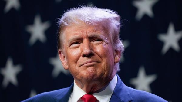 Republican presidential candidate former president Do<em></em>nald Trump speaks at the Republican Party of Iowa&#39;s 2023 Lincoln Dinner in Des Moines, Iowa, Friday, July 28, 2023. (AP Photo/Charlie Neibergall)