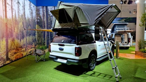 2023 Dusseldorf Caravan Salon - Ford Ranger pickup with roof tent