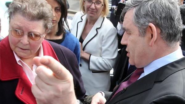 Gordon Brown with Gillian Duffy in 2010