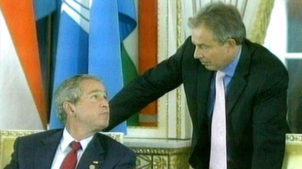 George Bush, left, with Tony Blair at the G8 summit in 2006. Pic: PA