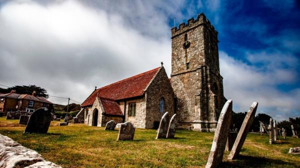 Church with cemetery