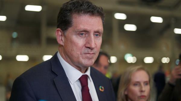 Irish transport minister Eamon Ryan speaking to media as counting for the twin referenda to change the Co<em></em>nstitution on family and care co<em></em>ntinues at the Royal Dublin Society in Dublin (RDS) in Dublin. The family amendment proposes extending the meaning of family beyond one defined by marriage and to include those ba<em></em>sed on "durable" relationships. The care amendment proposes deleting references to a woman&#39;s roles and duties in the home, and replacing it with a new article that acknowledges family carers. Picture date: Saturday March 9, 2024. PA Photo. See PA story IRISH Family. Photo credit should read: Damien Storan/PA Wire 