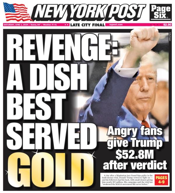 Do<em></em>nald Trump New York Post cover.