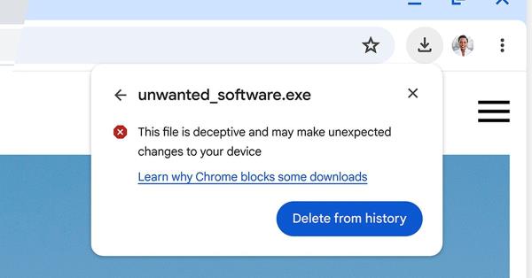 Chrome增加了新的警告和云扫描可疑下载