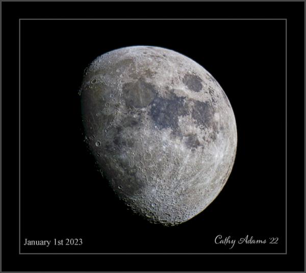 Internatio<em></em>nal Observe the Moon Night: Approximately 3/4 of the lit side of the moon.