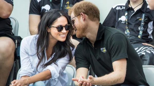 Prince Harry and Meghan Markle were first pictured together as a couple when they watched Wheelchair Tennis at the 2017 Invictus Games in Toronto, Canada