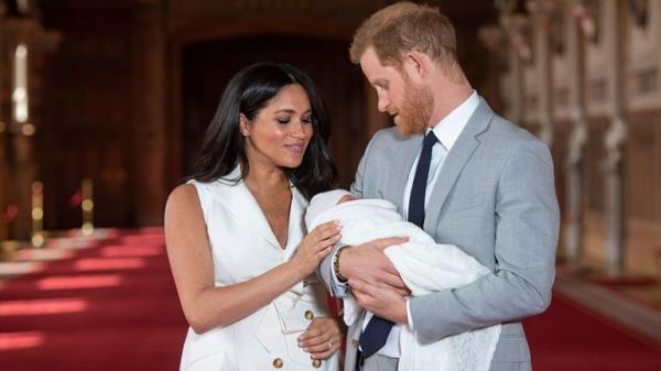  Prince Harry and Meghan with their newborn son Archie in 2019. Pic: AP                                                                                                                                                                                                                                                                                                                      