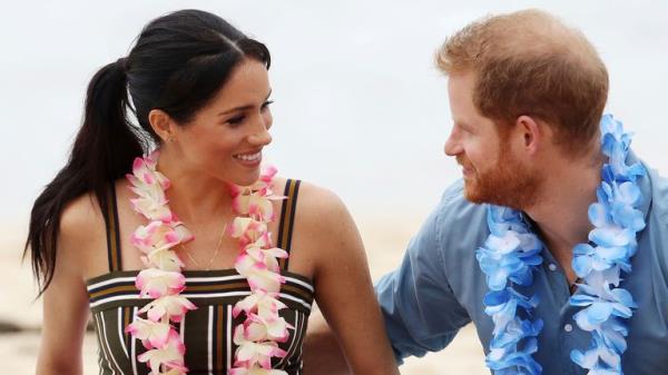 Prince Harry and Meghan in Australia in 2019. Pic: AP