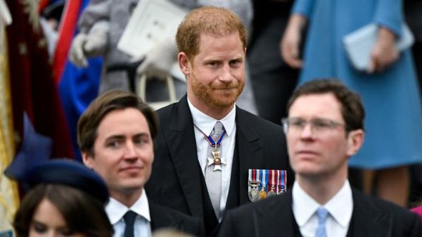 Britain's Prince Harry, Duke of Sussex, leaves Westminster Abbey following the coro<em></em>nation ceremony of Britain's King Charles and Queen Camilla, in London, Britain May 6, 2023. REUTERS/Toby Melville/Pool
