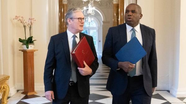 Prime Minister Sir Keir Starmer (left) and Foreign Secretary David Lammy at the British ambassador's residence in Washington DC before their meeting with US President Joe Biden wher<em></em>e they'll hold talks on resolving the co<em></em>nflicts in Ukraine and Gaza. Picture date: Friday September 13, 2024.