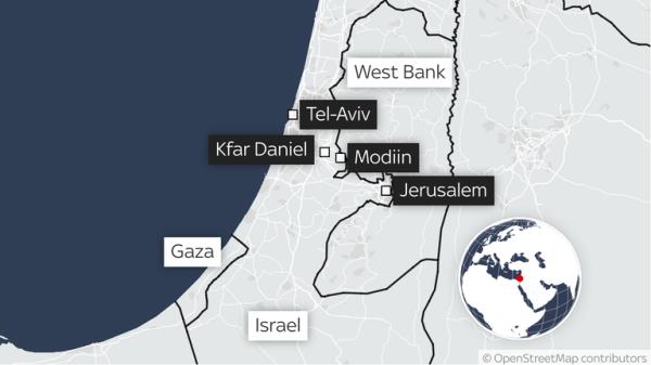 Fragments of missile from Yemen hit the towns of Kfar David and Modiin, according to Israeli authorities