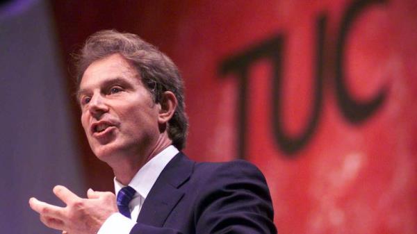 Jokes used to be made a<em></em>bout Sir Tony Blair's short stay at the TUC meeting. Pic: PA