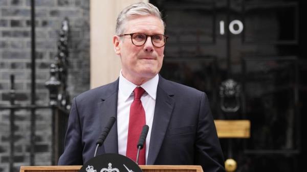 Keir Starmer arrives at his official Lo<em></em>ndon residence at No 10 Downing Street.
Pic:PA