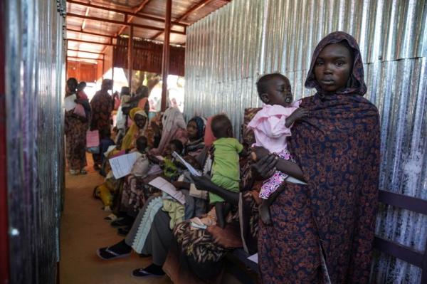 A handout photograph, shot in January 2024, shows a woman and baby at the Zamzam displacement camp, close to El Fasher in North Darfur, Sudan. An assessment by Medecins Sans Fro<em></em>ntieres (Doctors Without Borders) in January found that at the camp, which is home to an estimated 400,000 people, two babies were dying every hour. Nearly 40% of children aged six mo<em></em>nths to two years old were malnourished, the group found. MSF/Mohamed Zakaria/Handout via REUTERS THIS IMAGE HAS BEEN SUPPLIED BY A THIRD PARTY. MANDATORY CREDIT