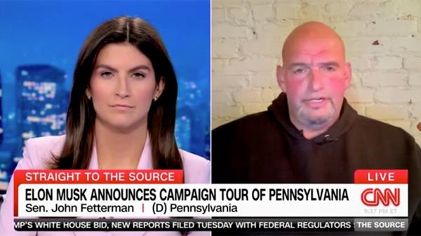 Sen. Fetterman and Kaitlan Collins