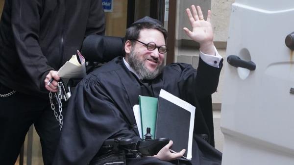 Nicholas Rossi leaves Edinburgh Sheriff and Justice of the Peace Court during his extradition hearing. Rossi has been fighting extradition to the US over rape allegations. Picture date: Thursday June 29, 2023.