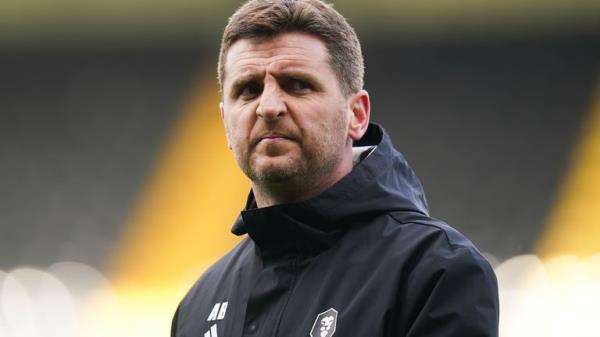 Salford City assistant manager Alex Bruce before the Sky Bet League Two match at Meadow Lane, Nottingham. Picture date: Saturday March 23, 2024.