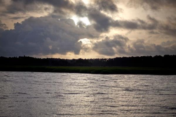 The sun rises over Sapelo Island, Georgia, US,, on June 10,