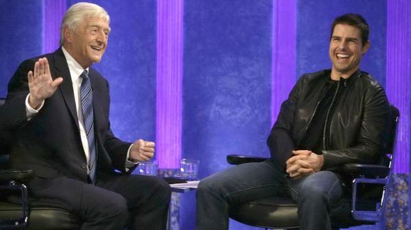 Sir Michael Parkinson and Tom Cruise in 2004. Pic: ITV/Shutterstock