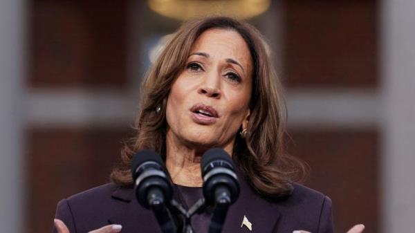 Democratic presidential nominee U.S. Vice President Kamala Harris reacts as she delivers remarks, co<em></em>nceding the 2024 U.S. presidential election to President-elect Do<em></em>nald Trump, at Howard University in Washington, U.S., November 6, 2024. REUTERS/Kevin Lamarque TPX IMAGES OF THE DAY
