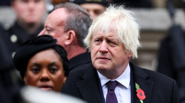 The Prince of Wales during the Remembrance Sunday service. Pic: PA