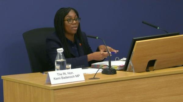 Kemi Badenoch gives evidence at the Post Office Horizon IT inquiry.