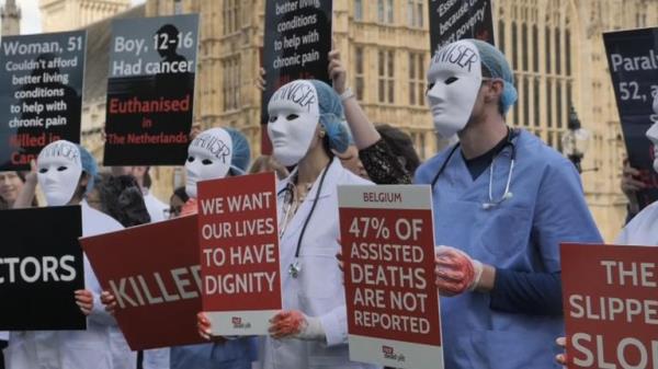 Almost two-thirds of people in England and Wales are in favour of assisted dying becoming legal for terminally-ill adults, according to polling.