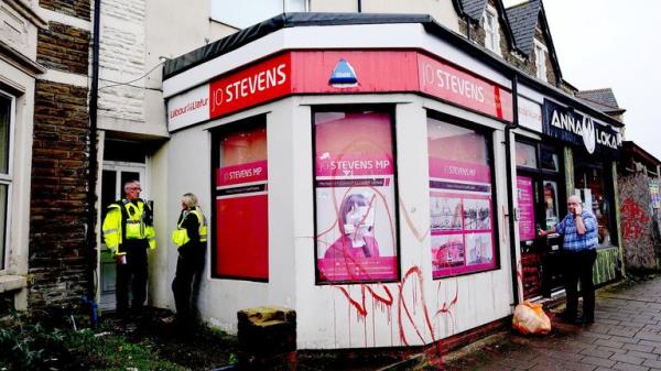 The co<em></em>nstituency office of Labour MP Jo Stevens in Albany Road, Cardiff