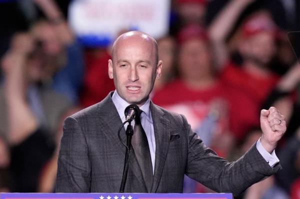 Stephen Miller speaks during a campaign event