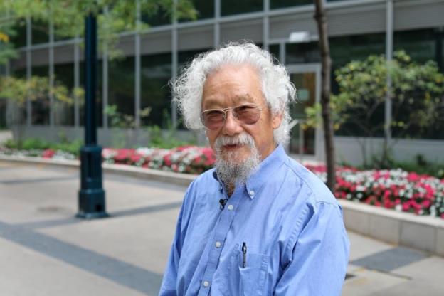 David Suzuki with building in background