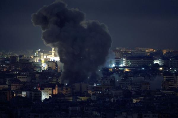 Smoke billows over Beirut's southern suburbs