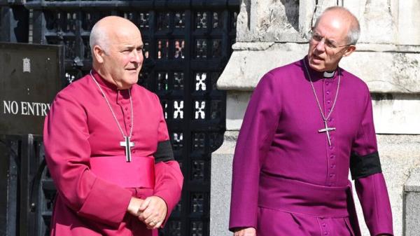 Archbishop of York Stephen Cottrell, left, with Justin Welby in 2022. Pic: AP