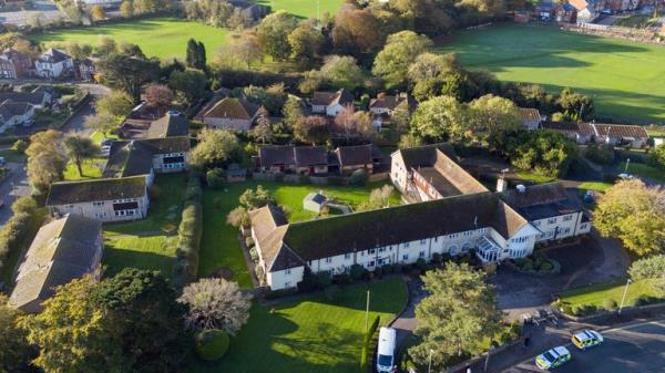 Police at Gainsborough Care Home in Swanage.
Pic: PA