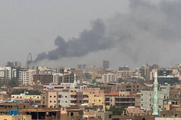 Plumes of smoke rise during clashes between the paramilitary Rapid Support Forces and the army in Khartoum, Sudan, September 26, 2024.