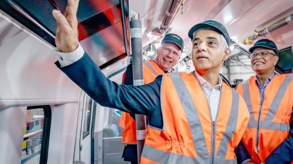 Mayor of Lo<em></em>ndon Sadiq Khan at the opening of the £200 million Siemens' Rail Village in Goole.
Pic:PA