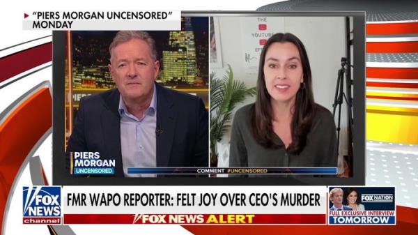 Piers Morgan co<em></em>nfronts ex-WaPo reporter for 'joy' at CEO's murder: 'Why are you laughing?'