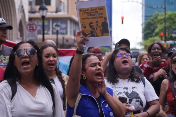 Protestors call for the return of the missing children