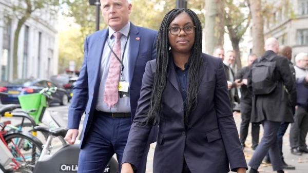 Co<em></em>nservative Party leader Kemi Badenoch arrives to give evidence to the Post Office Horizon IT inquiry.
Pic: PA