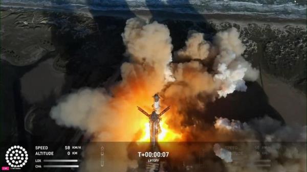 The 400ft tall rocket launched from South Texas and the booster was successfully caught.