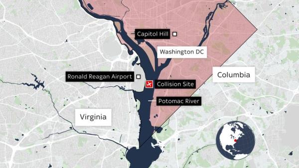 Washington plane crash map