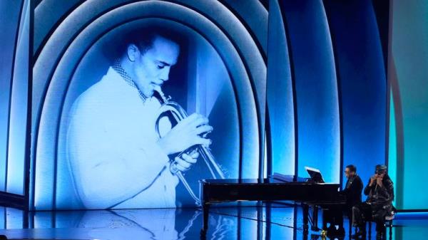 Herbie Hancock, left, and Stevie Wo<em></em>nder perform during the 67th annual Grammy Awards on Sunday, Feb. 2, 2025, in Los Angeles. (AP Photo/Chris Pizzello)