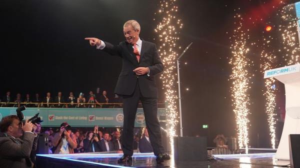 Reform UK leader Nigel Farage speaking during the party&#39;s annual co<em></em>nference at the Natio<em></em>nal Exhibition Centre in Birmingham. Picture date: Friday September 20, 2024.
Read less

Picture by: Joe Giddens/PA Wire/PA Images