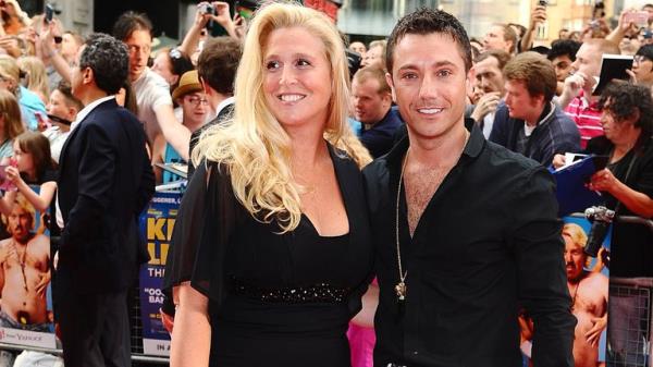 Gino D'Acampo and wife Jessica Stellina Morrison arriving for the UK Premiere of Keith Lemon : The Film, at the Vue West End, London.