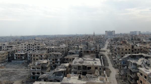 Destroyed Damascus suburbs