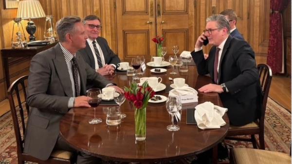 Sir Keir Starmer meets with the US Special Envoy to the UK, Mark Burnett and others. Pic: Instagram/USA in UK