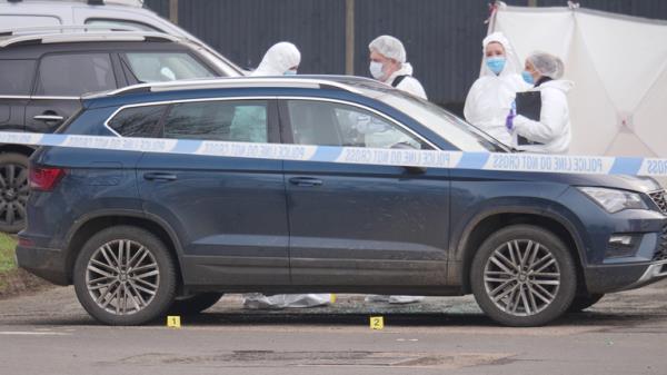 SN stills from footage from scene of fatal shooting at The Three Horseshoes pub in Knockholt, Kent
FTV RUSH THREE HORSESHOES FORENSICS CAR INVESTIGATION AND PTC MALONE SEVENOAKES 150225
